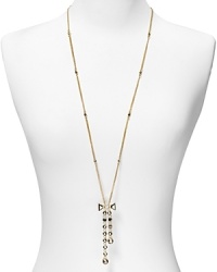Pair this gold MARC BY MARC JACOBS bow necklace with a deep v neck top and your favorite pair of skinny jeans for an effortlessly chic look. Pair this gold MARC BY MARC JACOBS bow necklace with a deep v neck top and your favorite pair of skinny jeans for an effortlessly chic look.