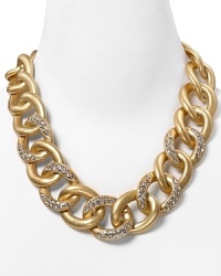 A statement necklace to wear with all your denim and dresses. Aqua's on-trend, crystal-flecked links are perfectly pretty, day or night. A statement necklace to wear with all your denim and dresses. Aqua's on-trend, crystal-flecked links are perfectly pretty, day or night.