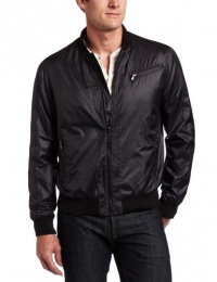 Kenneth Cole New York Mens Nylon Waister with Rib Trim,Black,Large Kenneth Cole New York Mens Nylon Waister with Rib Trim,Black,Large