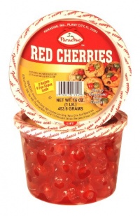 Paradise Red Cherries, Whole, 16 Ounce Tubs (Pack of 3) Paradise Red Cherries, Whole, 16 Ounce Tubs (Pack of 3)
