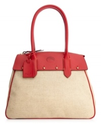 A refined design ideal for the office and beyond. This classic look from Dooney & Bourke features goldtone hardware and a variety of vibrant and neutral trim choices. A refined design ideal for the office and beyond. This classic look from Dooney & Bourke features goldtone hardware and a variety of vibrant and neutral trim choices.