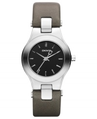 Supple leather in dusky hues make this DKNY timepiece a mood-changing accessory. Supple leather in dusky hues make this DKNY timepiece a mood-changing accessory.