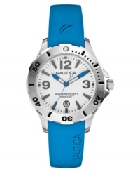 Explore new depths with this mid-sized diving watch from the experts at Nautica. Explore new depths with this mid-sized diving watch from the experts at Nautica.