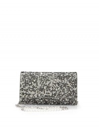 THE LOOKRemovable crossbody chainRectangular silhouetteMulticolor crystals alloverMagnetic snap flap closure One inside open pocketInside logo detailTHE MEASUREMENTCrossbody chain, 23 drop6½W X 4H X 1½DTHE MATERIALCrystalsViscose/silk liningORIGINMade in Italy THE LOOKRemovable crossbody chainRectangular silhouetteMulticolor crystals alloverMagnetic snap flap closure One inside open pocketInside logo detailTHE MEASUREMENTCrossbody chain, 23 drop6½W X 4H X 1½DTHE MATERIALCrystalsViscose/silk liningORIGINMade in Italy