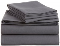 Pinzon Signature 190-Gram Cotton Velvet Flannel California King Sheet Set, Graphite Pinzon Signature 190-Gram Cotton Velvet Flannel California King Sheet Set, Graphite