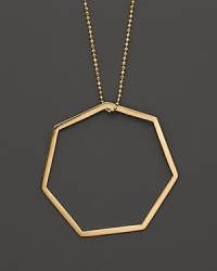 A gleaming gold pendant on a sparkling chain from Lana. A gleaming gold pendant on a sparkling chain from Lana.