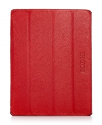 Totally tech savvy. Luxe Italian leather provides the perfect protection for your favorite Apple gadget. Bodhi's iPad 2 smart cover snaps securely into place, but also rolls open to provide the perfect viewing stand. Compatible with the new iPad. Totally tech savvy. Luxe Italian leather provides the perfect protection for your favorite Apple gadget. Bodhi's iPad 2 smart cover snaps securely into place, but also rolls open to provide the perfect viewing stand. Compatible with the new iPad.