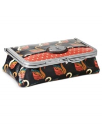 The perfect marriage of function and fabulous, this cool cosmetic case from Fossil is a go-to goodie. The sturdy frame with secure latch closure keeps beauty essentials safe, while inside offers a window mirror for mistake-proof touch-ups anytime. The perfect marriage of function and fabulous, this cool cosmetic case from Fossil is a go-to goodie. The sturdy frame with secure latch closure keeps beauty essentials safe, while inside offers a window mirror for mistake-proof touch-ups anytime.