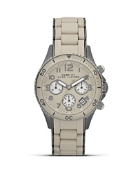 Solid and stylish, this brushed gunmetal watch from MARC BY MARC JACOBS with a silicone bracelet, date feature and chronograph movement will take your style up a tick. Wear it to sharpen your look. Solid and stylish, this brushed gunmetal watch from MARC BY MARC JACOBS with a silicone bracelet, date feature and chronograph movement will take your style up a tick. Wear it to sharpen your look.