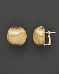 Bold, textured 18K yellow gold studs from the Marco Bicego Africa Collection. Bold, textured 18K yellow gold studs from the Marco Bicego Africa Collection.