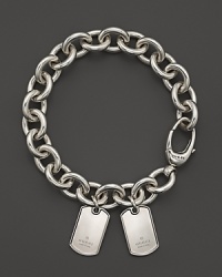 Gucci Sterling Silver Double Dogtag Bracelet Gucci Sterling Silver Double Dogtag Bracelet