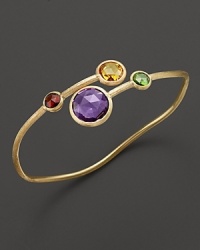 From the Jaipur collection, a multi-colored semi precious stone bangle, designed by Marco Bicego. From the Jaipur collection, a multi-colored semi precious stone bangle, designed by Marco Bicego.