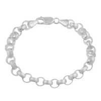 Sterling Silver Round Link Bracelet, 7 Sterling Silver Round Link Bracelet, 7