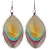 Dream Catcher Woven String Earrings, in Multi with Silver Finish