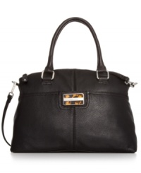 At once classic and contemporary, this sleek satchel from Calvin Klein is the ultimate accessory. Crafted from supple leather with signature hardware and plenty of pockets, it's ideally sized for all your girl on-the-go essentials. At once classic and contemporary, this sleek satchel from Calvin Klein is the ultimate accessory. Crafted from supple leather with signature hardware and plenty of pockets, it's ideally sized for all your girl on-the-go essentials.