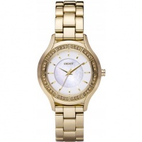 DKNY Gold-plated Bracelet Crystal Accents White Dial Women's watch #NY8135 DKNY Gold-plated Bracelet Crystal Accents White Dial Women's watch #NY8135