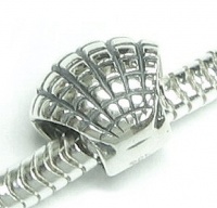 Sterling Silver Sea Shell Bead Charm For Pandora Troll Biagi Chamilia Sterling Silver Sea Shell Bead Charm For Pandora Troll Biagi Chamilia
