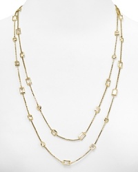 If you're going for a layered necklace look, top off the style with this 50 Michael Kors necklace with cubic zirconia stations. Wear it long or wrap it to mix up the style. If you're going for a layered necklace look, top off the style with this 50 Michael Kors necklace with cubic zirconia stations. Wear it long or wrap it to mix up the style.