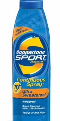 Coppertone Sport Continuous Spray SPF 70, 6-Ounce Bottle (Pack of 3)