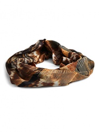 THE LOOKAllover tribal-inspired print with designer signatureHook-and-eye closureCan also be worn as a neck or wrist scarfTHE MEASUREMENTWidth, 7THE MATERIALSilkORIGINMade in Italy THE LOOKAllover tribal-inspired print with designer signatureHook-and-eye closureCan also be worn as a neck or wrist scarfTHE MEASUREMENTWidth, 7THE MATERIALSilkORIGINMade in Italy