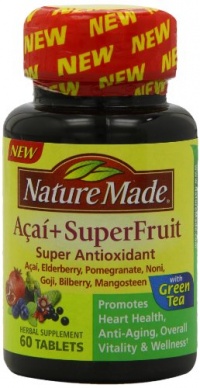 Nature Made, Acai+Superfruit with Green Tea, Tablets, 60-Count Nature Made, Acai+Superfruit with Green Tea, Tablets, 60-Count