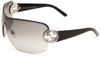 Gucci Women's 2890/S Shield Sunglasses,Ruthenium & Black Frame/Grey Gradient Lens,One Size Gucci Women's 2890/S Shield Sunglasses,Ruthenium & Black Frame/Grey Gradient Lens,One Size