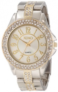 XOXO Women's XO5462 Rhinestone Accent Two-Tone Analog Bracelet Watch XOXO Women's XO5462 Rhinestone Accent Two-Tone Analog Bracelet Watch