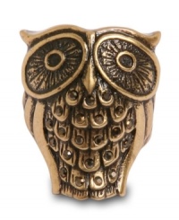 Quite a hoot. This whimsical owl ring from Lucky Brand is crafted from gold-tone mixed metal and accented with glass stones. Size 7. Quite a hoot. This whimsical owl ring from Lucky Brand is crafted from gold-tone mixed metal and accented with glass stones. Size 7.