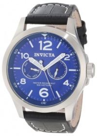 Invicta Men's 10490 Specialty Military SS Blue Dial Black Leather Watch Invicta Men's 10490 Specialty Military SS Blue Dial Black Leather Watch