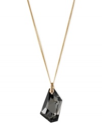 Black is beautiful. Kenneth Cole New York's necklace, crafted from gold-tone mixed metal, dazzles with a faceted black pendant. Item comes packaged in a signature Kenneth Cole New York Gift Box. Approximate length: 16 inches + 3-inch extender. Approximate drop: 2-1/4 inches. Black is beautiful. Kenneth Cole New York's necklace, crafted from gold-tone mixed metal, dazzles with a faceted black pendant. Item comes packaged in a signature Kenneth Cole New York Gift Box. Approximate length: 16 inches + 3-inch extender. Approximate drop: 2-1/4 inches.