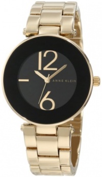 Anne Klein Women's AK/1074BKGB Black Dial Gold Tone Bracelet Watch Anne Klein Women's AK/1074BKGB Black Dial Gold Tone Bracelet Watch
