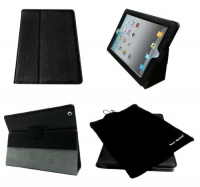 Bear Motion (TM) 100% Genuine Leather Case for iPad2 / iPad 3 (the new iPad) / iPad 4 with built-in Stand - Support auto sleep/awake function (Black) Bear Motion (TM) 100% Genuine Leather Case for iPad2 / iPad 3 (the new iPad) / iPad 4 with built-in Stand - Support auto sleep/awake function (Black)