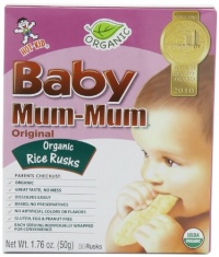 Baby Mum-Mum Organic Original Flavor Rice Biscuit, 24-pieces (Pack of 6) Baby Mum-Mum Organic Original Flavor Rice Biscuit, 24-pieces (Pack of 6)