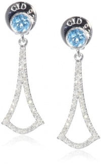 Badgley Mischka Fine Jewelry Blue Topaz and White Diamonds with Top Arabesque Drop Earrings Badgley Mischka Fine Jewelry Blue Topaz and White Diamonds with Top Arabesque Drop Earrings