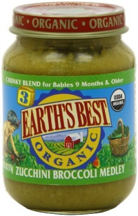Earth's Best Junior Baby Food Organic, Zucchini Broccoli Vegetable Medley, 6 Ounce Jars (Pack of 12) Earth's Best Junior Baby Food Organic, Zucchini Broccoli Vegetable Medley, 6 Ounce Jars (Pack of 12)