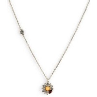 Juicy Couture Pave Daisy w Ladybug Wish Charm Pendant Necklace Silver YJRUO717 Juicy Couture Pave Daisy w Ladybug Wish Charm Pendant Necklace Silver YJRUO717