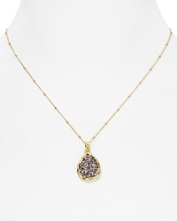 This Coralia Leets necklace flaunts an oversized drusy gemstone, textured to add even more radiance than your average crystal. This Coralia Leets necklace flaunts an oversized drusy gemstone, textured to add even more radiance than your average crystal.