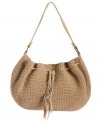 A beautiful boho look, just in time for summer. This crochet hobo from Lucky Brand is an essential warm weather staple that belongs in every girl's handbag collection. A beautiful boho look, just in time for summer. This crochet hobo from Lucky Brand is an essential warm weather staple that belongs in every girl's handbag collection.