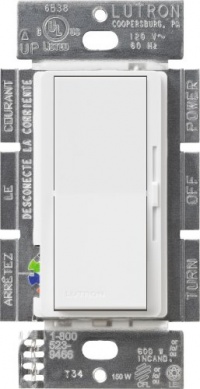 Lutron DVCL-153P-WH Diva Dimmable CFL/LED Dimmer, White Lutron DVCL-153P-WH Diva Dimmable CFL/LED Dimmer, White