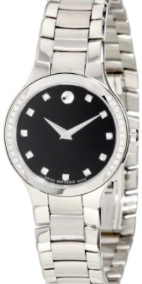Movado Women's 0606491 Serio Stainless Steel Black Diamond Marker Museum Dial Watch Movado Women's 0606491 Serio Stainless Steel Black Diamond Marker Museum Dial Watch