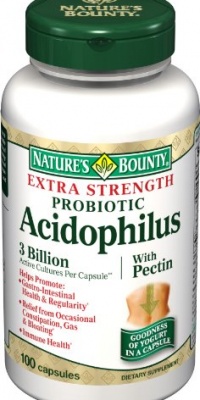 Nature's Bounty Probiotic Acidophilus with Pectin, Extra Strength, 100 Capsules (Pack of 2) Nature's Bounty Probiotic Acidophilus with Pectin, Extra Strength, 100 Capsules (Pack of 2)