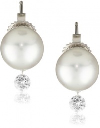 TARA Pearls Dancing Diamond White South Sea Stud 10X11mm 18 Karat White Gold Stud Earrings TARA Pearls Dancing Diamond White South Sea Stud 10X11mm 18 Karat White Gold Stud Earrings