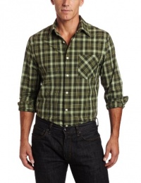 Perry Ellis Men's Long Sleeve Ombre Check Shirt, Dill, X-Large Perry Ellis Men's Long Sleeve Ombre Check Shirt, Dill, X-Large