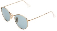 Ray-Ban 0RB3447 Round Sunglasses,Gold Frame/Sky Blue Lens,One Size Ray-Ban 0RB3447 Round Sunglasses,Gold Frame/Sky Blue Lens,One Size