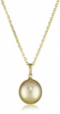 TARA Pearls 10X11mm Gold South Sea Pearl with 14 Karat Yellow Gold Pendant Necklace TARA Pearls 10X11mm Gold South Sea Pearl with 14 Karat Yellow Gold Pendant Necklace