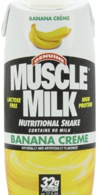 CytoSport Muscle Milk Ready-to-Drink Shake, Banana Creme, 17 Ounce Cartons (Pack of 12)