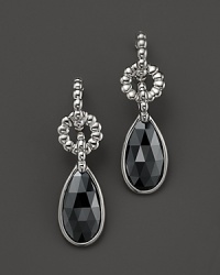 With faceted hematite, John Hardy's Bedeg earrings lend a modern look. With faceted hematite, John Hardy's Bedeg earrings lend a modern look.