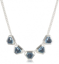 Anne Klein Glen Park Silver-Tone Blue Colored Acrylic Stone Necklace Anne Klein Glen Park Silver-Tone Blue Colored Acrylic Stone Necklace