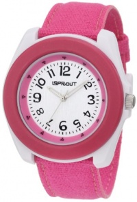 Sprout Women's ST/2027DPDP Dark Pink Organic Cotton Strap Bamboo Dial Eco-Friendly Watch Sprout Women's ST/2027DPDP Dark Pink Organic Cotton Strap Bamboo Dial Eco-Friendly Watch