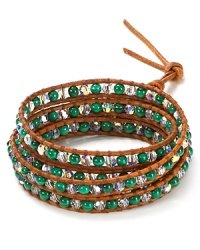 Ready made for the May babe: Chan Luu puts a personal spin on its signature leather and precious stone wrap bracelets with its birthstone collection. Ready made for the May babe: Chan Luu puts a personal spin on its signature leather and precious stone wrap bracelets with its birthstone collection.